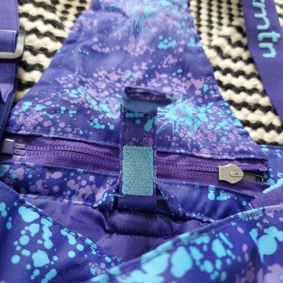 XMTN Water Resistant Multi Adjustable Purple Splatter Snowpants-Like New-Size 14 - Picture 8 of 16